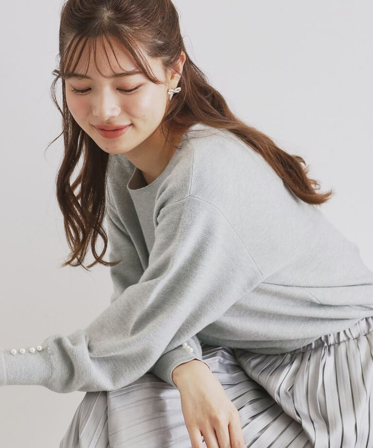 index「《6color/XS-LLsize》ボートネックドルマンニット【洗濯機洗い可】」|ニット・セーター|ｸﾞﾚｰ(012)