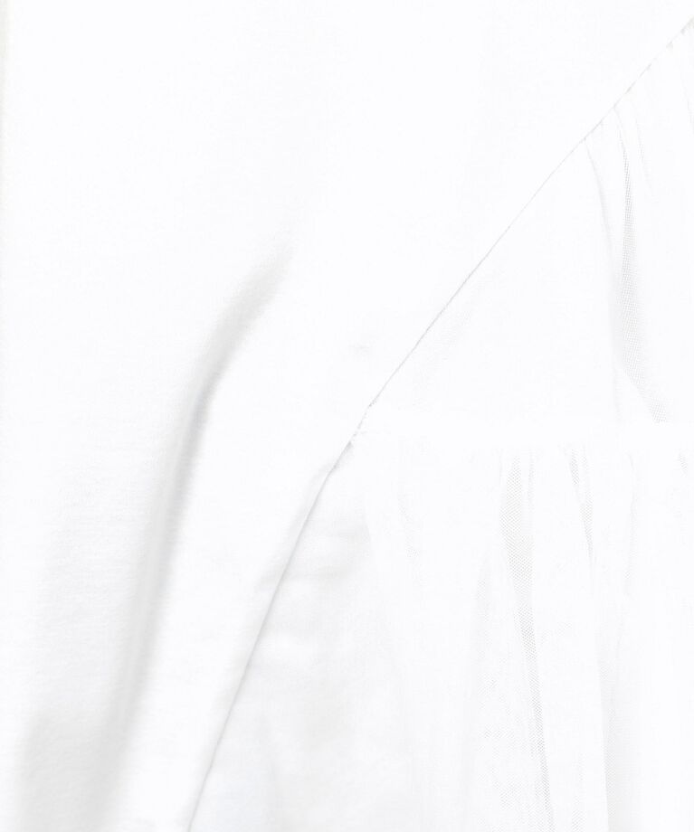 OPAQUE.CLIP「チュールドッキングティアードカットソー【洗濯機洗い可】」|Tシャツ・カットソー|