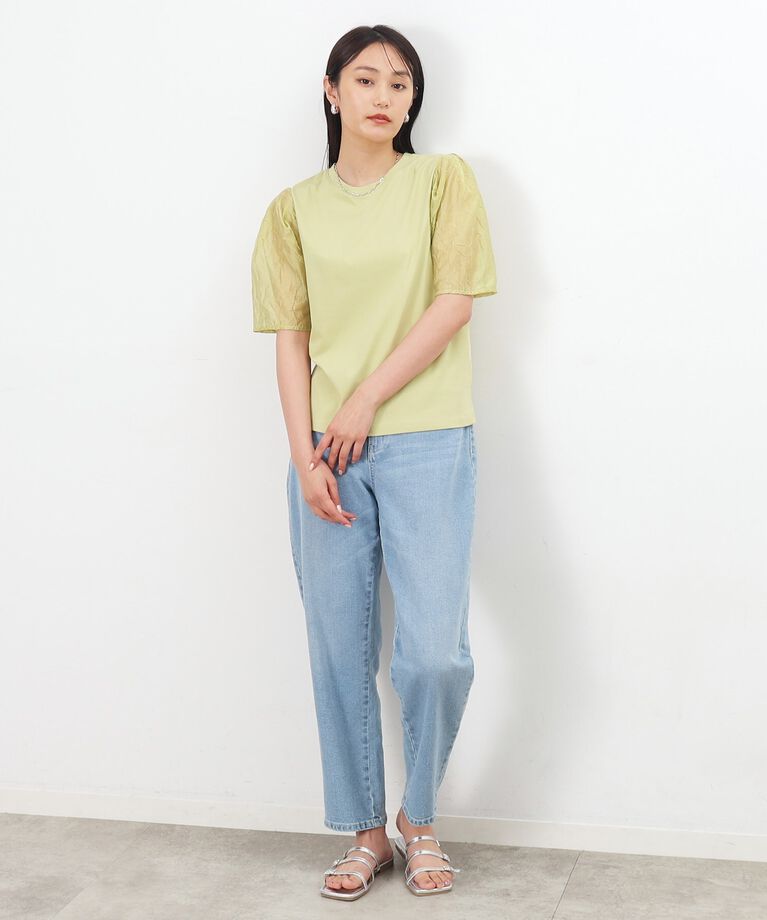 OPAQUE.CLIP「シアータックスリーブドッキングカットソー【洗濯機洗い可】」|Tシャツ・カットソー|
