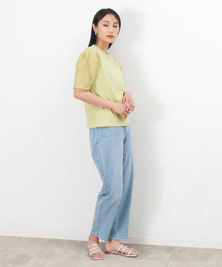 OPAQUE.CLIP「シアータックスリーブドッキングカットソー【洗濯機洗い可】」|Tシャツ・カットソー|