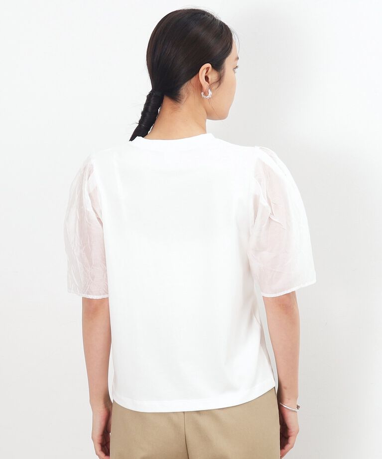 OPAQUE.CLIP「シアータックスリーブドッキングカットソー【洗濯機洗い可】」|Tシャツ・カットソー|