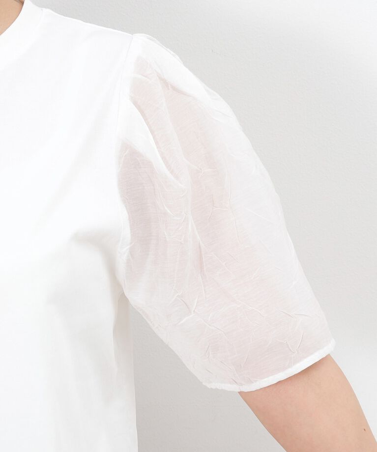 OPAQUE.CLIP「シアータックスリーブドッキングカットソー【洗濯機洗い可】」|Tシャツ・カットソー|