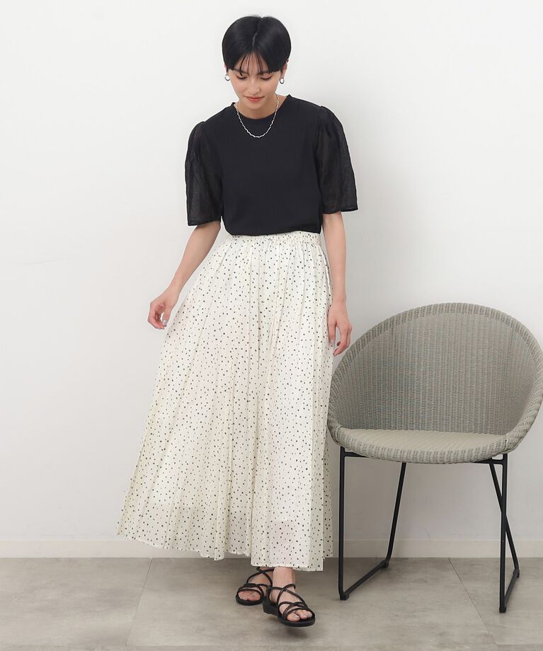 OPAQUE.CLIP「シアータックスリーブドッキングカットソー【洗濯機洗い可】」|Tシャツ・カットソー|