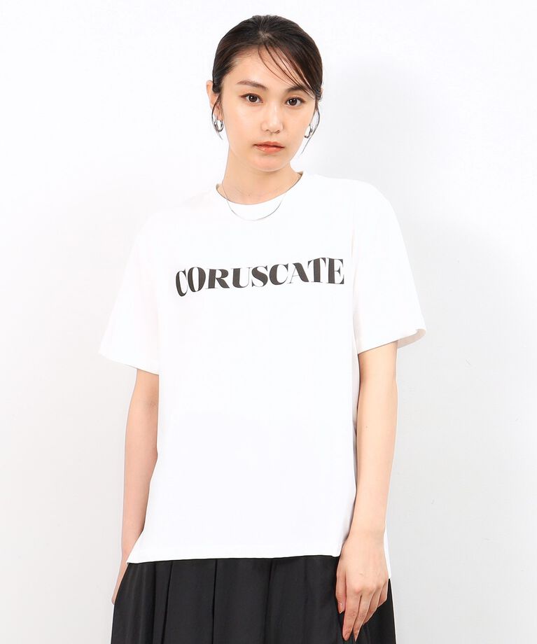 OPAQUE.CLIP「サイドスリットロゴTシャツ【洗濯機洗い可】」|Tシャツ・カットソー|ホワイト(001)