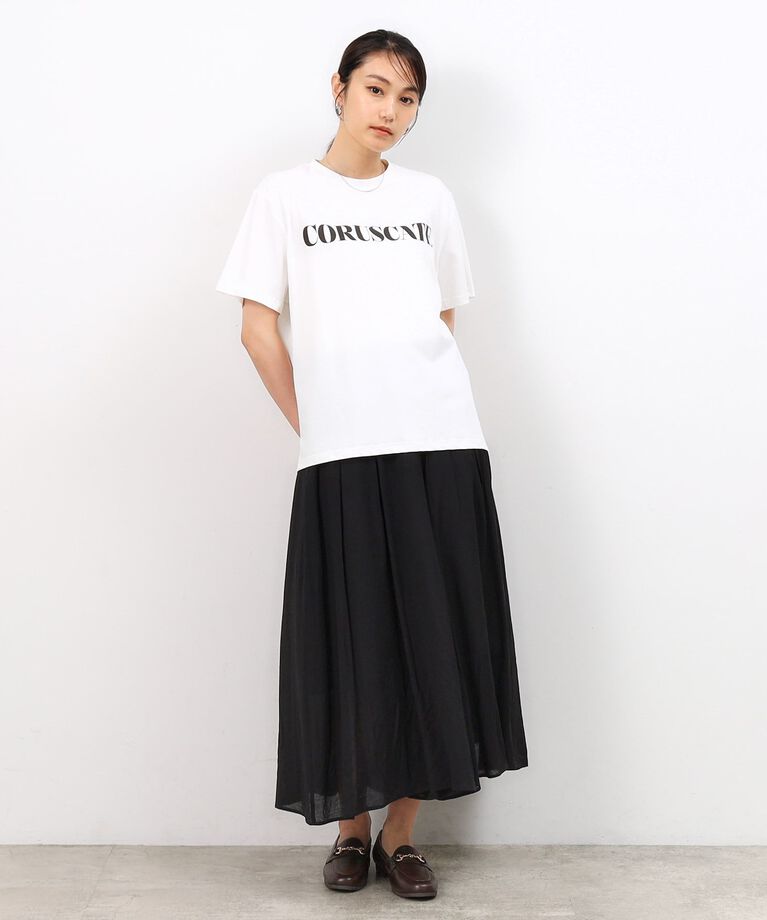OPAQUE.CLIP「サイドスリットロゴTシャツ【洗濯機洗い可】」|Tシャツ・カットソー|