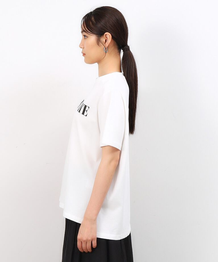 OPAQUE.CLIP「サイドスリットロゴTシャツ【洗濯機洗い可】」|Tシャツ・カットソー|