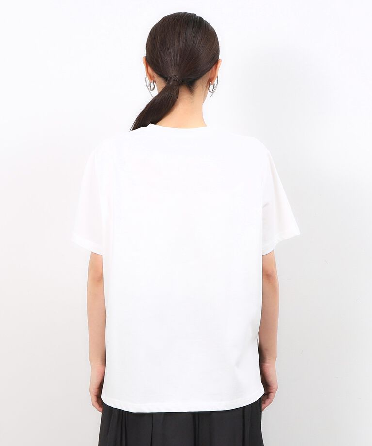 OPAQUE.CLIP「サイドスリットロゴTシャツ【洗濯機洗い可】」|Tシャツ・カットソー|