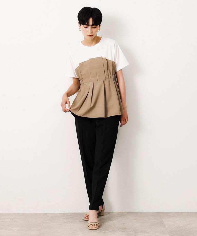 OPAQUE.CLIP「ビスチェドッキングカットソー【洗濯機洗い可】」|Tシャツ・カットソー|