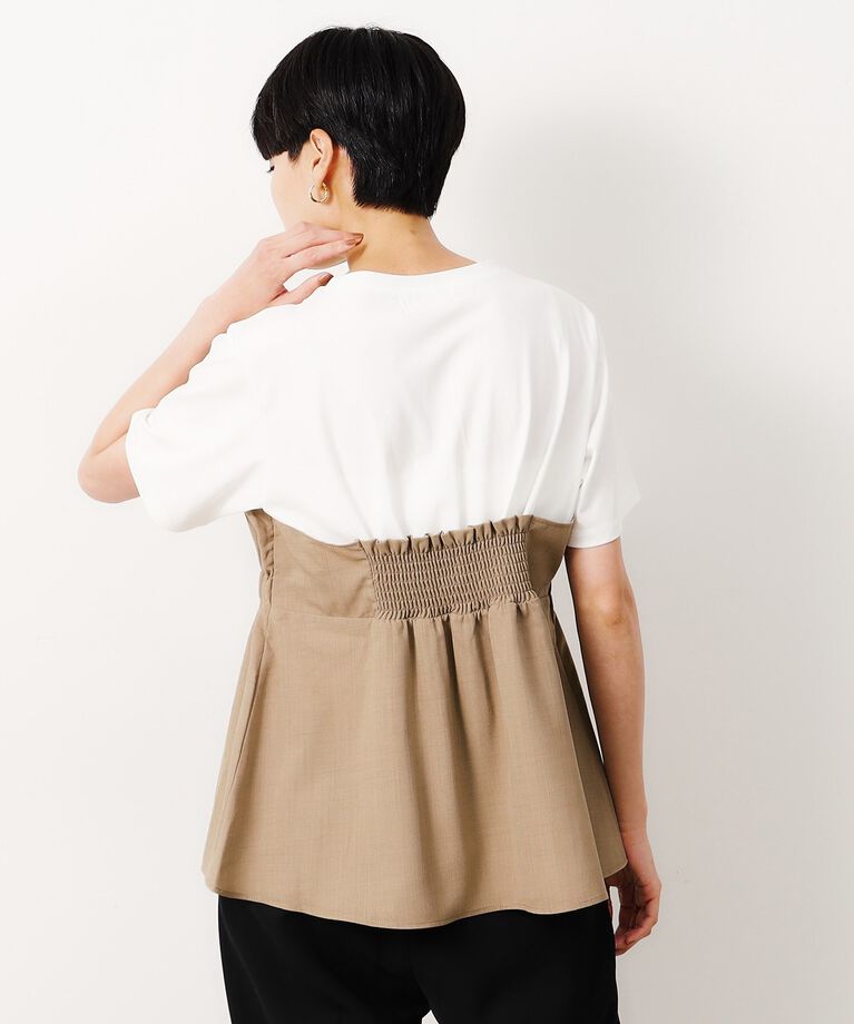 OPAQUE.CLIP「ビスチェドッキングカットソー【洗濯機洗い可】」|Tシャツ・カットソー|