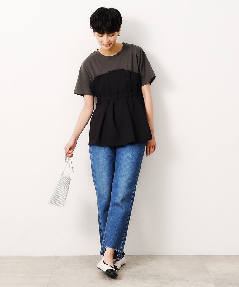 OPAQUE.CLIP「ビスチェドッキングカットソー【洗濯機洗い可】」|Tシャツ・カットソー|