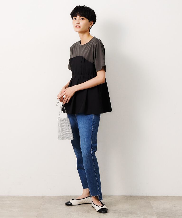 OPAQUE.CLIP「ビスチェドッキングカットソー【洗濯機洗い可】」|Tシャツ・カットソー|