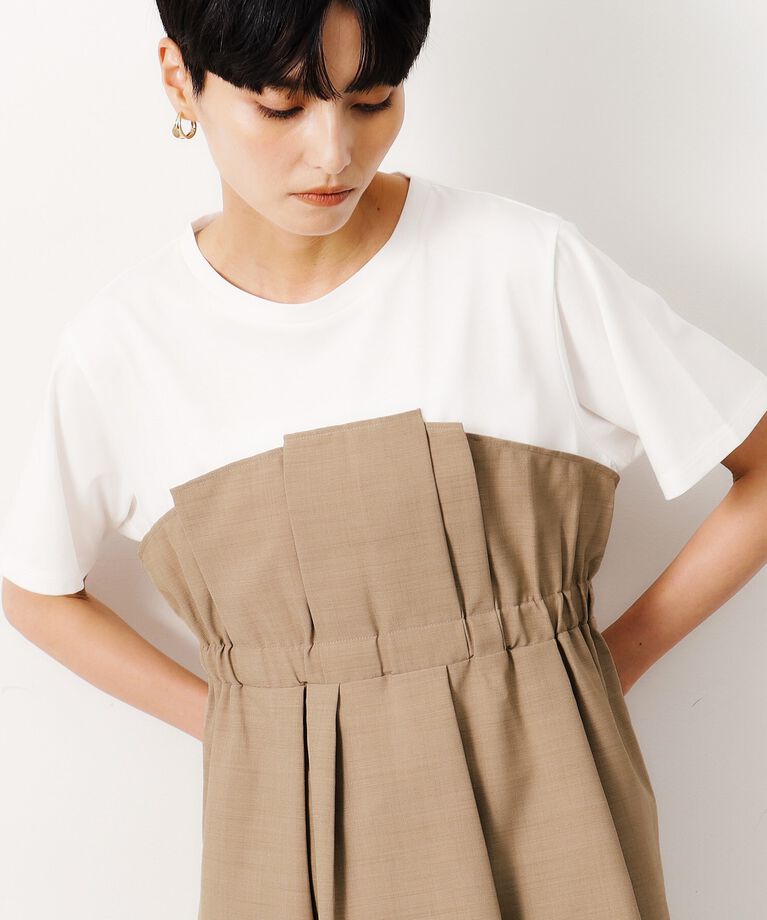 OPAQUE.CLIP「ビスチェドッキングカットソー【洗濯機洗い可】」|Tシャツ・カットソー|