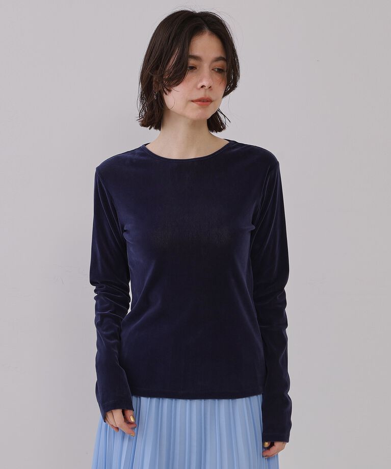 OPAQUE.CLIP「シアーベロアトップス【洗濯機洗い可】」|Tシャツ・カットソー|