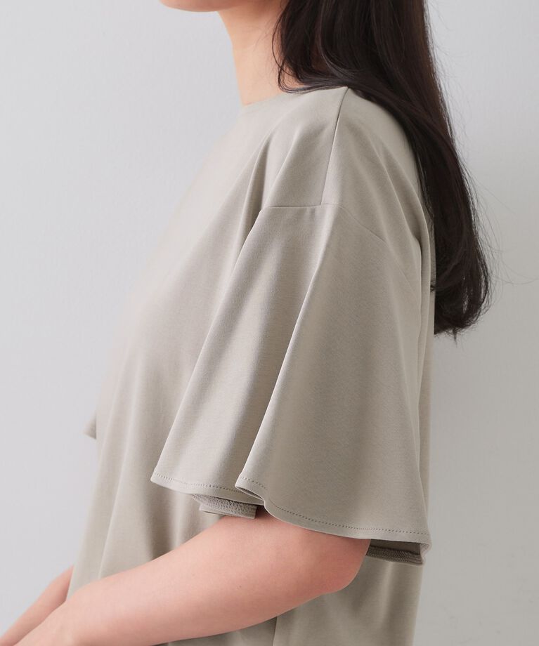 OPAQUE.CLIP「《S-LLサイズ》フレアスリーブカッソー【UV/接触冷感/洗濯機洗い可】」|Tシャツ・カットソー|
