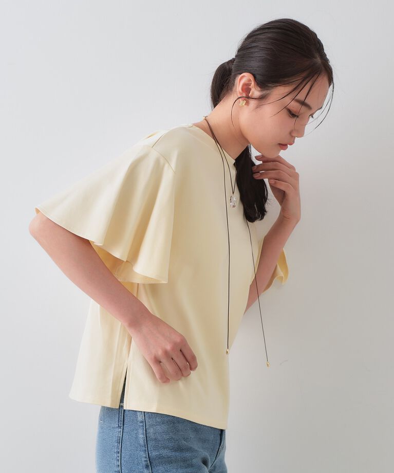 OPAQUE.CLIP「《S-LLサイズ》フレアスリーブカッソー【UV/接触冷感/洗濯機洗い可】」|Tシャツ・カットソー|