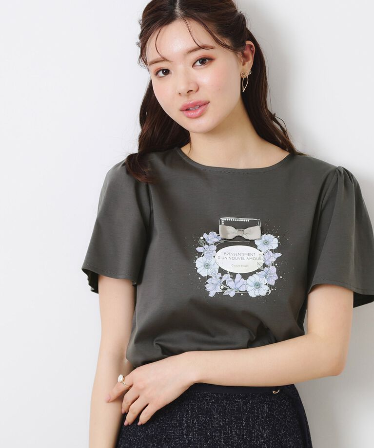 Couture broach「【接触冷感・UVカット】パフュームプリントTシャツ」|Tシャツ・カットソー|