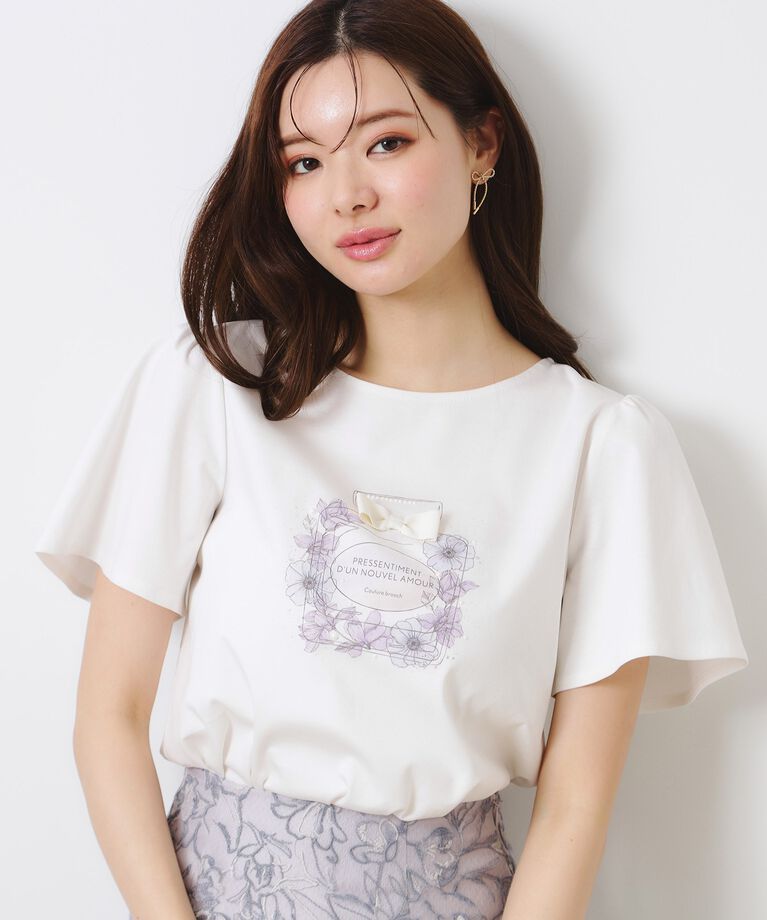 Couture broach「【接触冷感・UVカット】パフュームプリントTシャツ」|Tシャツ・カットソー|