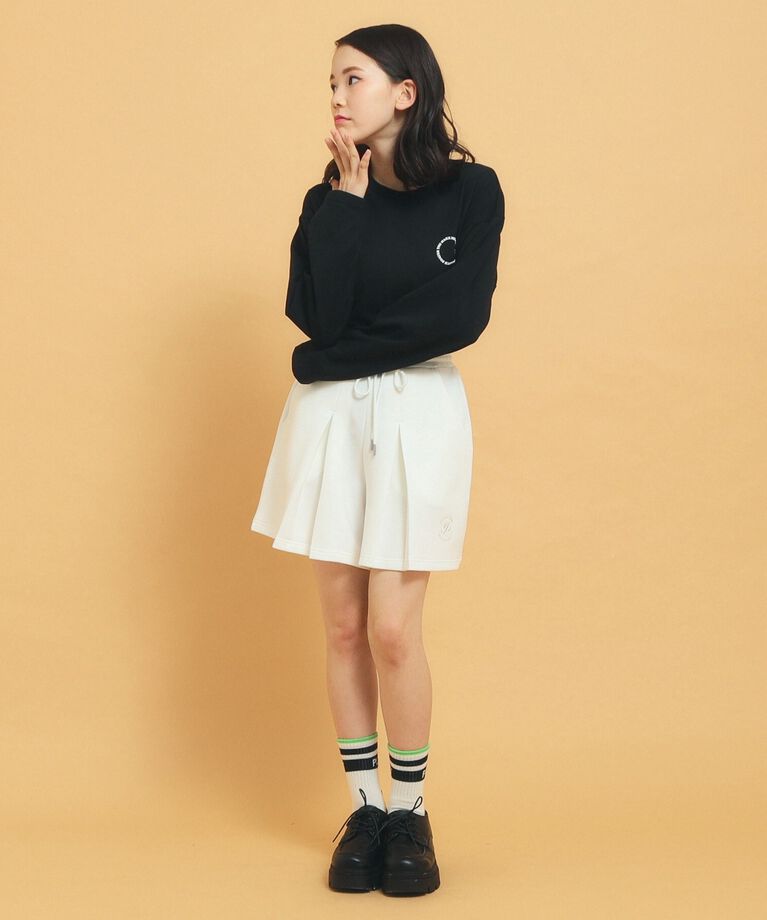 PINK-latte「【セットアップアイテムあり】ダンボールニットショートパンツ」|キュロット|