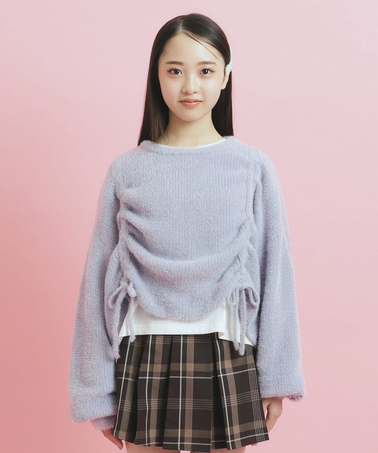 PINK-latte「ドロストニット＆ロングＴシャツセット」|ニット・セーター|