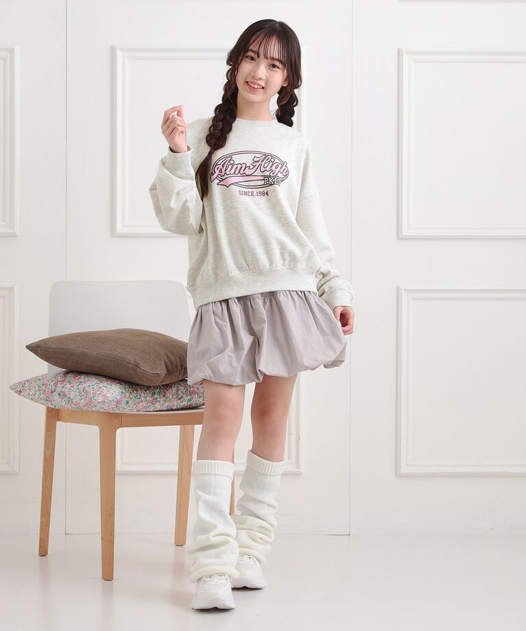 PINK-latte「ミニ裏かすれプリントプルオーバー」|Tシャツ・カットソー|
