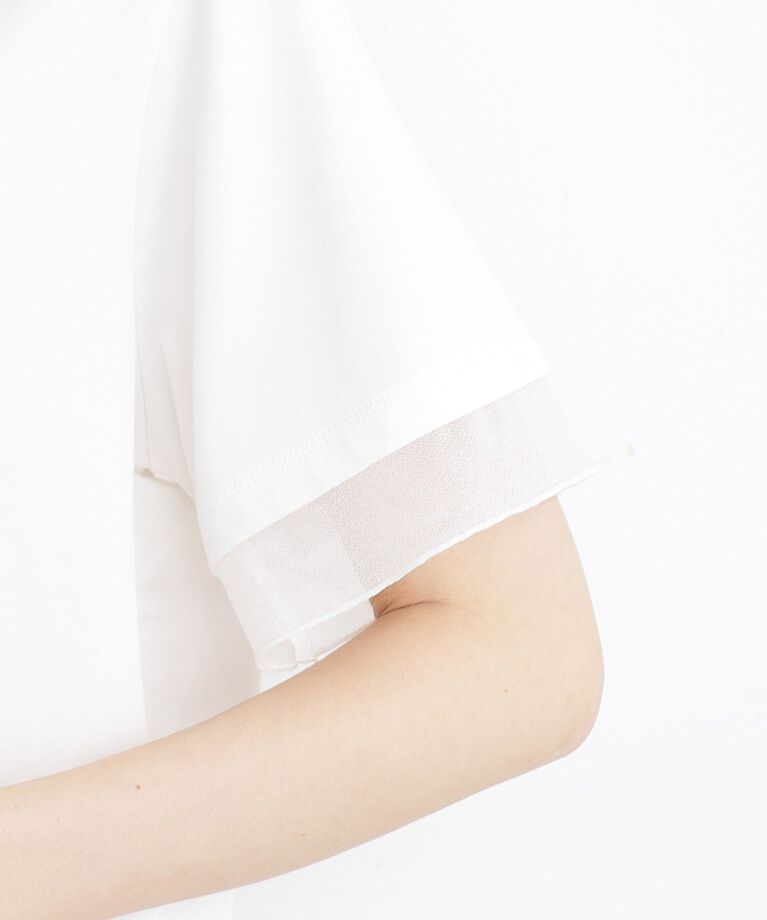 THE SHOP TK「【7.16新色入荷/UV/接触冷感/洗濯OK/毛玉になりにくい】袖シアーTシャツ」|Tシャツ・カットソー|