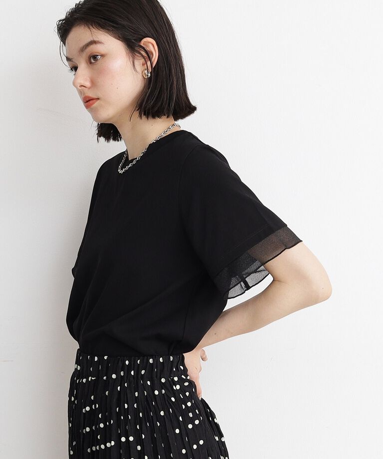 THE SHOP TK「【7.16新色入荷/UV/接触冷感/洗濯OK/毛玉になりにくい】袖シアーTシャツ」|Tシャツ・カットソー|