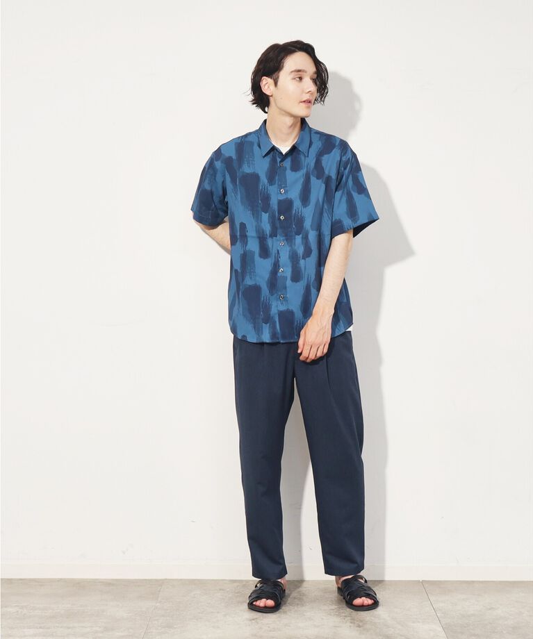 THE SHOP TK「【10色展開】プリントデザインシャツ チェック／ブロッキング／マーブル／ブラシアート」|シャツ・ブラウス|