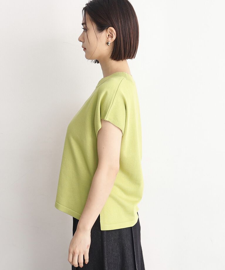 THE SHOP TK「【UVケア/さらりと柔らかい/洗える】フレンチスリーブニットTEE」|ニット・セーター|