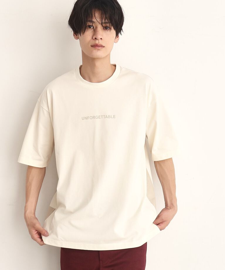 THE SHOP TK「ビッグシルエット総柄アソートTシャツ 幾何学／ドット／ストライプ／バックロゴ」|Tシャツ・カットソー|