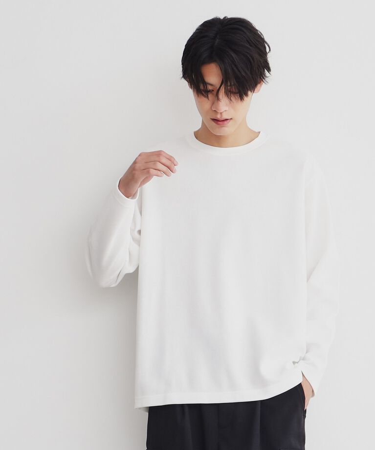 THE SHOP TK「サカリバクルーネック長袖Tシャツ」|Tシャツ・カットソー|オフホワイト(003