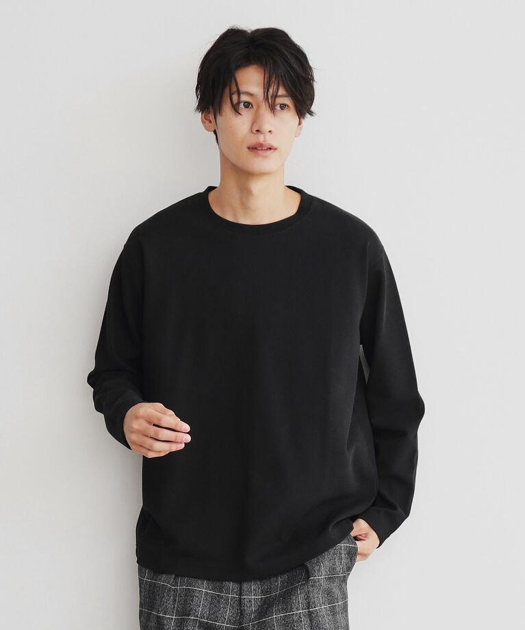 THE SHOP TK「サカリバクルーネック長袖Tシャツ」|Tシャツ・カットソー|ブラック(019)