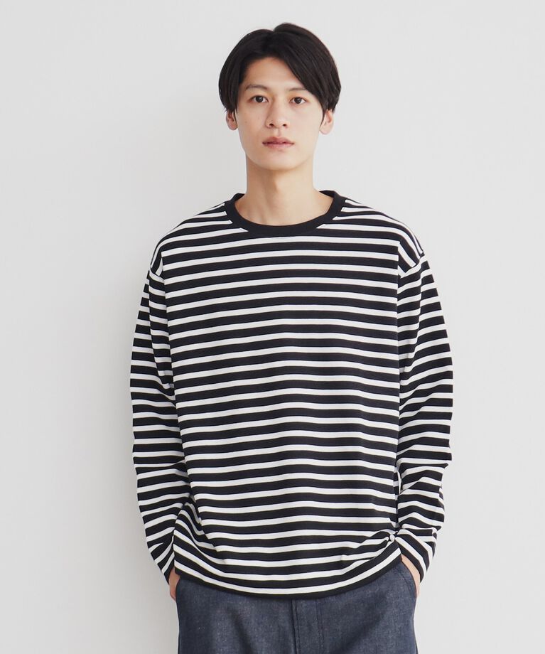 THE SHOP TK「サカリバクルーネック長袖Tシャツ」|Tシャツ・カットソー|ブラック(319)