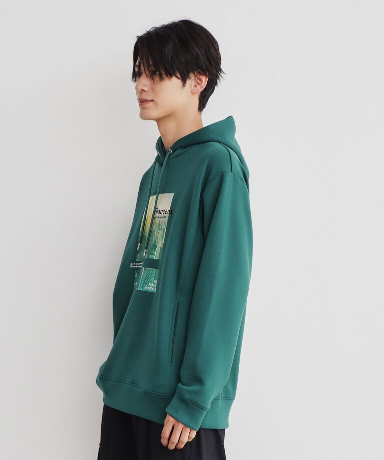 THE SHOP TK「プリントダンボールパーカー ビッグシルエット／ユニセックス」|パーカー|