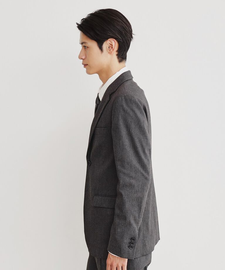 THE SHOP TK「サーモウォーカーヘリンボンジャケット【セットアップ可/ビジネス対応/ストレッチ素材/保温性〇】」|テーラードジャケット|