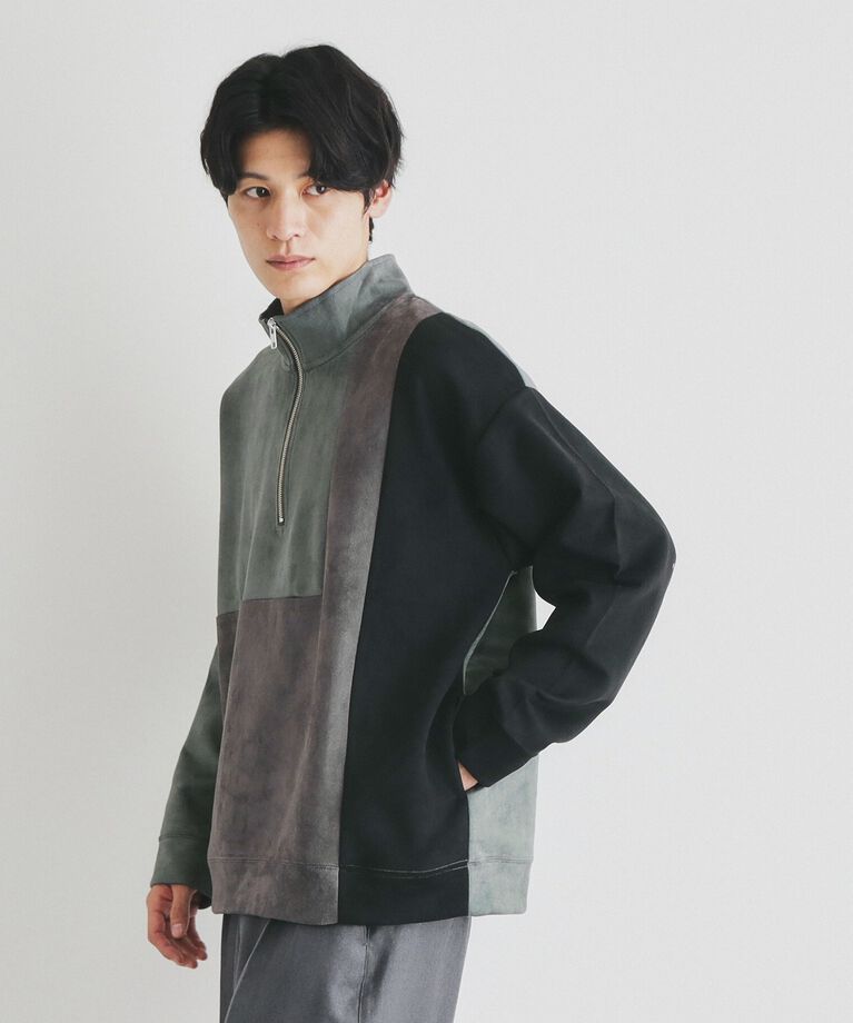 THE SHOP TK「スウェードライクハーフジッププルオーバー」|Tシャツ・カットソー|