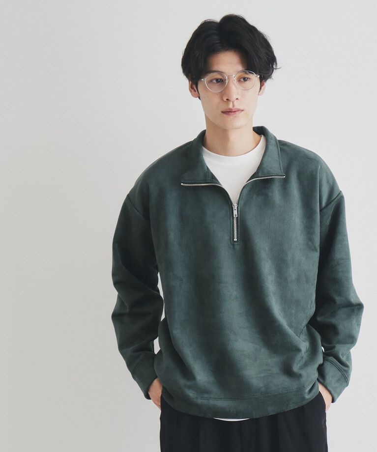 THE SHOP TK「スウェードライクハーフジッププルオーバー」|Tシャツ・カットソー|