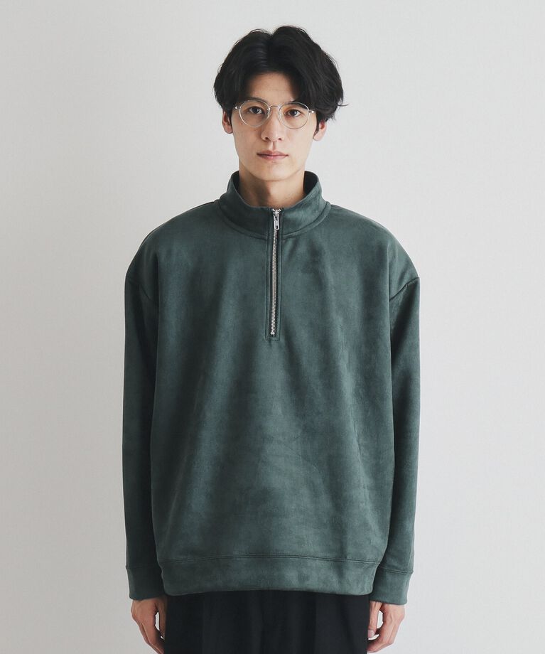 THE SHOP TK「スウェードライクハーフジッププルオーバー」|Tシャツ・カットソー|