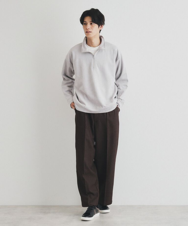 THE SHOP TK「スウェードライクハーフジッププルオーバー」|Tシャツ・カットソー|