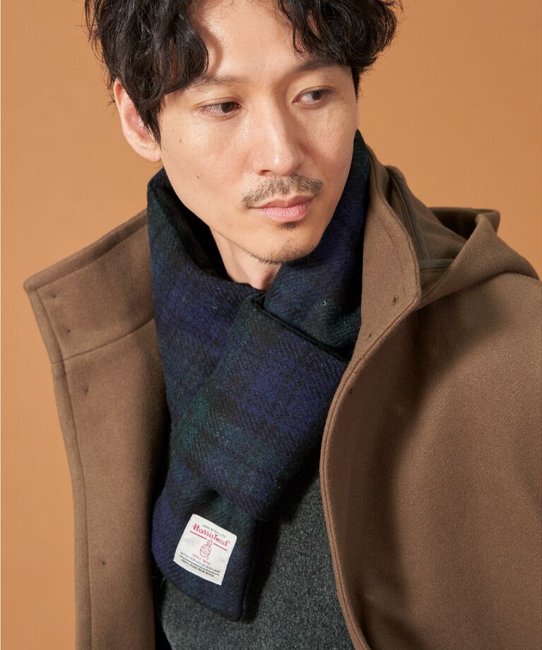 THE SHOP TK「【HARRIS TWEED／ハリスツイード】中綿入り差込マフラー」|ストール|グリーン(224)