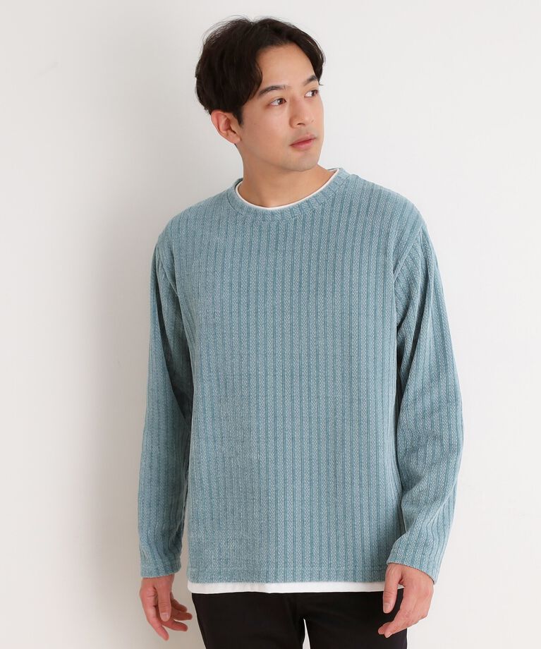 THE SHOP TK「シェニールケーブルプルオーバー 新色追加」|Tシャツ・カットソー|ミントグリーン(02