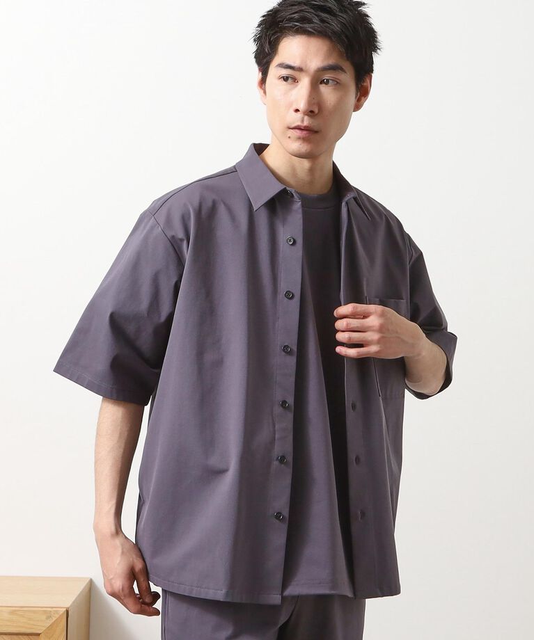 THE SHOP TK「【Begin6月号掲載】パーフェクテックツイル5分袖シャツ【セットアップ可/吸水速乾/UVカット/ア」|シャツ・ブラウス|