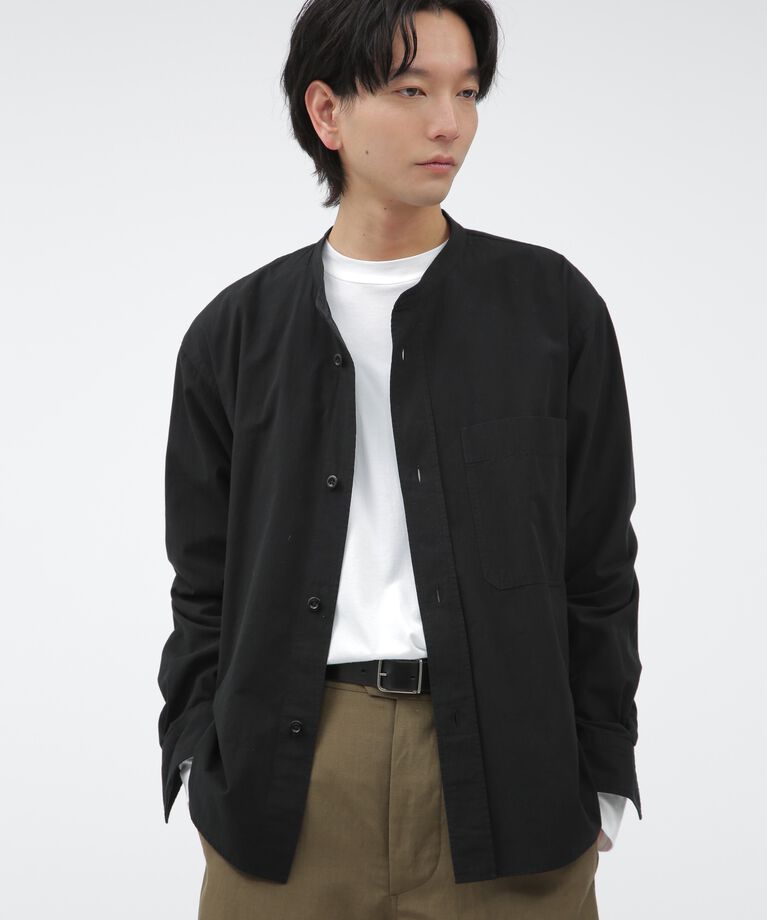 MHL.「WASHED DRY COTTON LINEN」|シャツ・ブラウス|BLACK