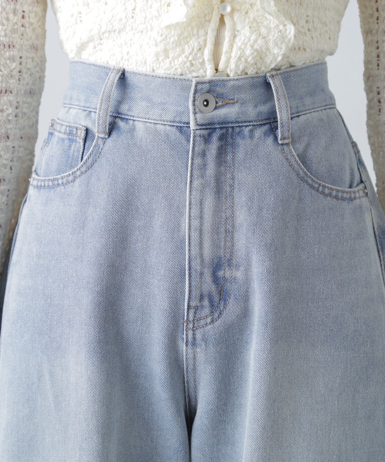  「[低身長サイズ/Sシリーズ]サイドタックカーブデニムパンツ」|その他|