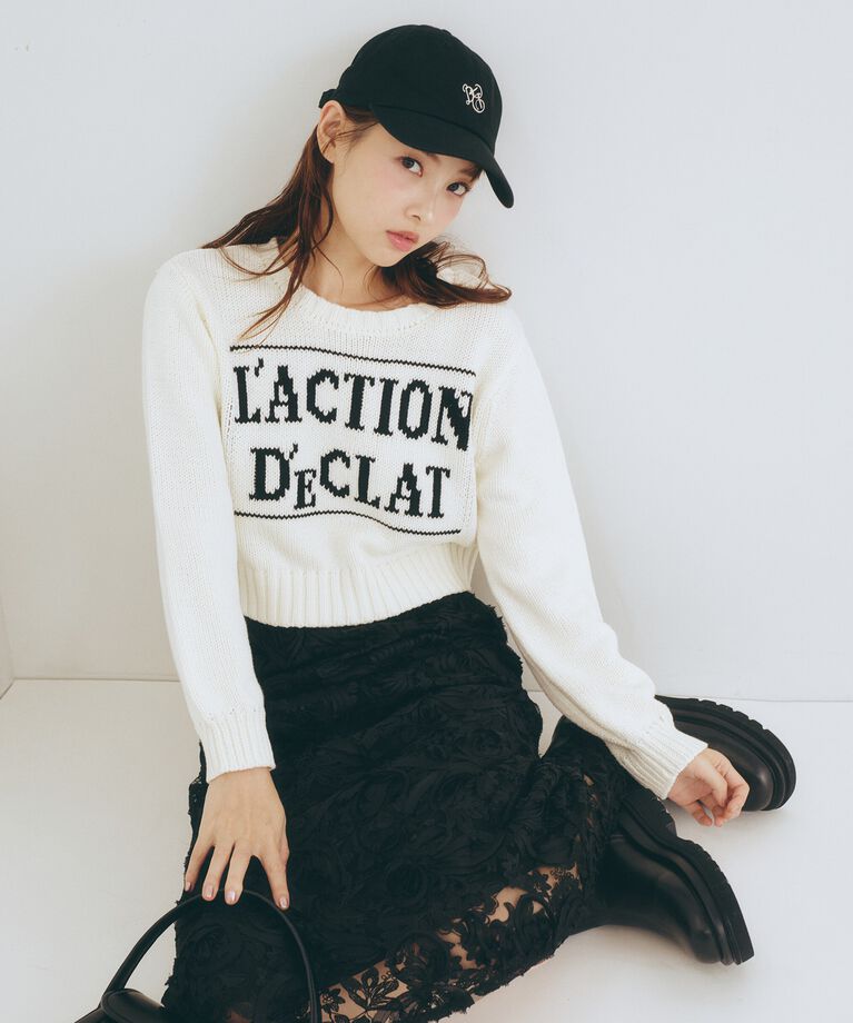 PROPORTION BODY DRESSING「カジュアルロゴニット」|ニット・セーター|