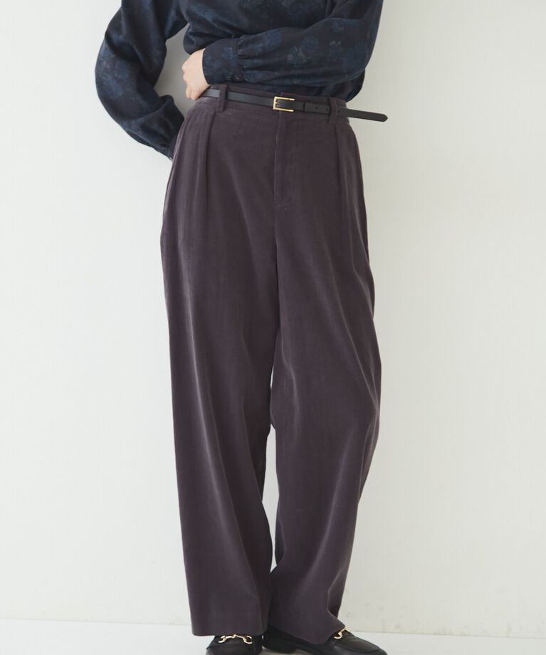  「◆エアーコールセミワイドパンツ」|その他|チャコール1