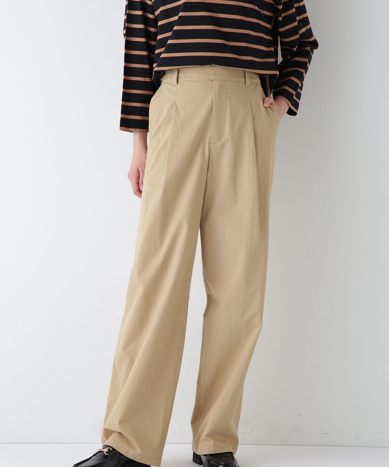  「◆近江晒セミワイドパンツ」|その他|ベージュ