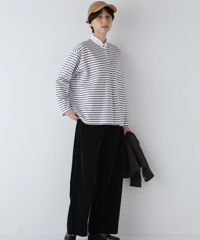  「◆布帛ドッキングプルオーバー」|Tシャツ・カットソー|