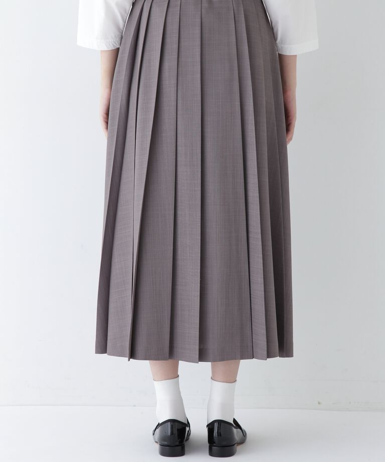  「◆リネンライクブッチャーランダムプリーツスカート」|スカート|
