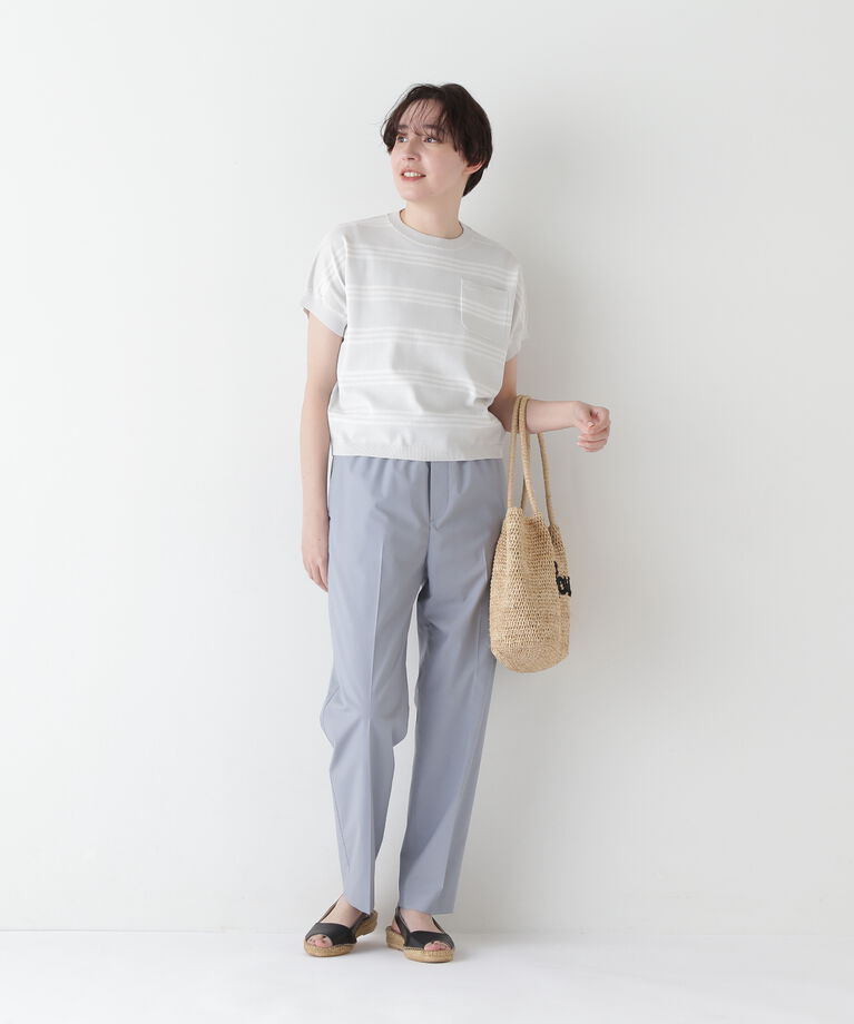  「◆ポプリンストレッチドローストリングテーパードパンツ」|その他|