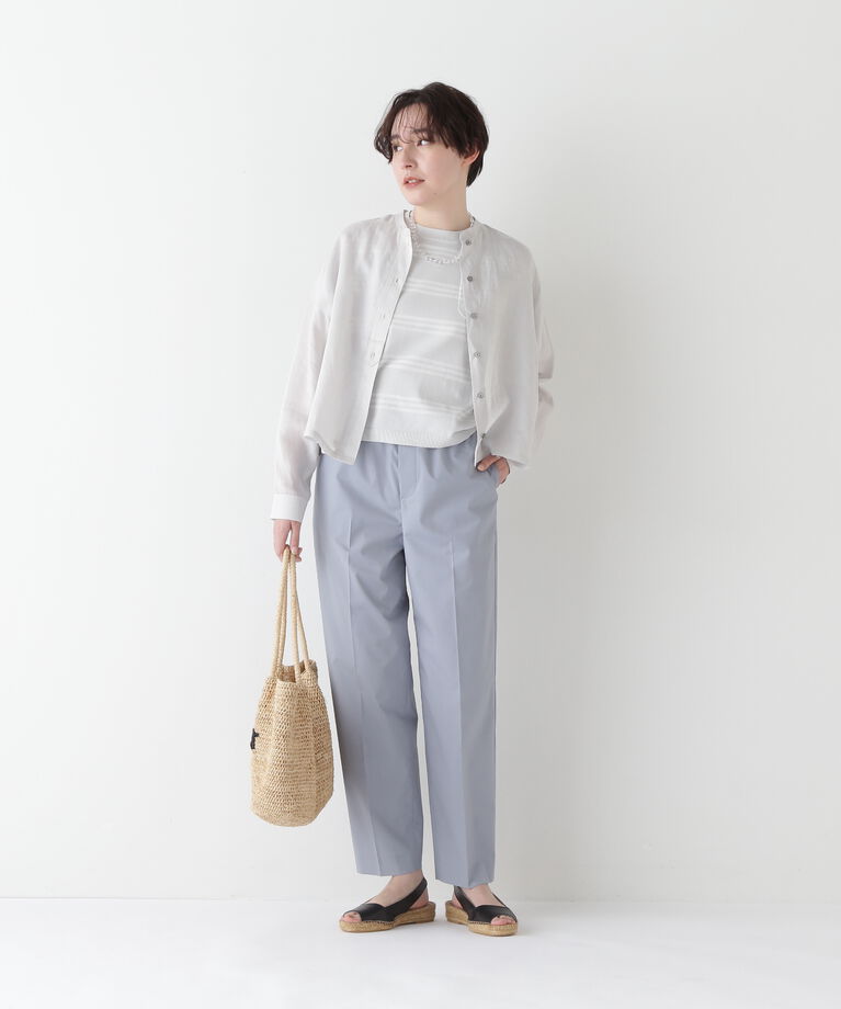  「◆ポプリンストレッチドローストリングテーパードパンツ」|その他|